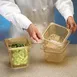 Cambro 65CLRHP150 H‑Pan Colander, 5" Deep, 1/6‑Size Food Pan, Amber Plastic, NSF -40°F to 300°F 2 image