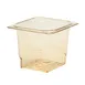 Cambro 65CLRHP150 H‑Pan Colander, 5" Deep, 1/6‑Size Food Pan, Amber Plastic, NSF -40°F to 300°F 1 image