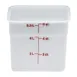Cambro 6SFSP148 CamSquare - 6 Qt, 8-3/8" L x 8-3/8" W x 7-1/4" H, White PE, Container Only 1 image