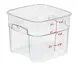 Cambro 6SFSPROCW135 CamSquare FreshPro 6-Qt Square Container 9"L x 9"W x 7.1"H Clear Poly NSF 1 image