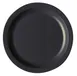 Cambro 725CWNR110 Plate – 7.25" Diameter, Narrow Rim, Black Polycarbonate, Glossy, NSF, Made in USA 1 image