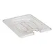 Cambro 80CWCHN135 Pan Cover – 1/8‑Size Clear PC Lid with Handle, Spoon‑Notched Slot, NSF 1 image