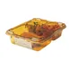 Cambro 853FH150 3‑Compartment Amber Tray, 8‑11/16" L x 6‑5/16" W x 1‑7/8" D, NSF Plastic 2 image