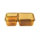 Cambro 853FH150 3‑Compartment Amber Tray, 8‑11/16" L x 6‑5/16" W x 1‑7/8" D, NSF Plastic 1 image