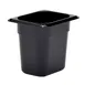 Cambro 86HP110 H‑Pan Pan, 1/8 Size, 6″ Deep, Black Plastic, Non‑Stick, ‑40°F–375°F, NSF 1 image