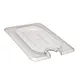 Cambro 90CWCN135 Food Pan Cover – 1/9 Size Clear Polycarbonate Lid, Spoon‑Notched, NSF 1 image