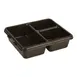 Cambro 9113CP167 3‑Compartment Rectangular Tray, 9" x 11" x 2.6", Brown Co‑Polymer, Dishwasher Safe 1 image