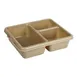Cambro 9113CW133 - 3-Compartment Tray, 9" x 11" x 2-11/16", Beige Polycarbonate, Dishwasher Safe 1 image