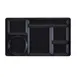 Cambro 915CW110 - 6-Compartment Black Rectangular Tray, 8-3/4" x 15" Polycarbonate, Dishwasher Safe 1 image