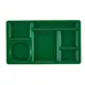 Cambro 915CW119 6-Comp Rectangular Tray, 8-3/4" x 15" Green Polycarbonate, Dishwasher Safe, NSF 1 image