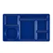Cambro 915CW186 - 6-Compartment Tray, 8-3/4" x 15" Navy Blue Polycarbonate, Dishwasher Safe, NSF 1 image