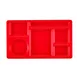 Cambro 915CW404 - 6-Compartment Red Rectangular Tray, 8¾" X 15" Polycarbonate, NSF, EcoSafe 1 image