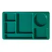 Cambro 915CW414 6-Compartment Tray, 8-3/4" x 15" Teal Polycarbonate, NSF‑Certified, Dishwasher Safe 1 image