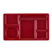 Cambro 915CW416 - 6-Compartment Rectangular Tray, 8-3/4" x 15" Polycarbonate, Red, NSF 1 image