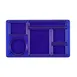 Cambro 915CW431 - 6-Compartment Rectangular Tray, 8-3/4" x 15" Blue Polycarbonate, Ecosafe 1 image