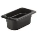 Cambro 92CW110 Food Pan, 1/9 Size .6 Quart, 2.5" Deep Polycarbonate Black, NSF 1 image
