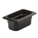 Cambro 92HP110 H‑Pan Hot Food Pan, 1/9 Size, 2‑1/2" Deep, Black Plastic, -40°F To 375°F, NSF 1 image