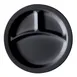 Cambro 93CW110 9" Black Polycarbonate 3‑Compartment Plate, 9‑Inch Diameter, Made in USA 1 image