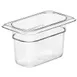 Cambro 94CW135 - Clear Polycarbonate Food Pan, 1/9 Size, .9 Quart, 4" Deep, NSF 1 image