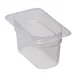 Cambro 94PP190 Food Pan – 1/9 Size, 4" Deep Translucent Polypropylene, NSF 1 image