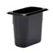 Cambro 96PHP110 H‑Pan 1/9 Size 1.4‑Quart 6″ Black Plastic Non‑Stick -40°F to 375°F NSF 1 image