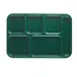 Cambro BCT1014119 6‑Comp Tray, 10" x 14½" ABS, Green, Scratch‑Resistant, Dishwasher Safe 1 image