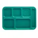 Cambro BCT1014414 - 6‑Compartment Tray, 10" x 14½" Teal ABS, Scratch‑Resistant, Dishwasher Safe 1 image