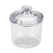 Cambro CJ80CW135 Condiment Jar – 8 oz Clear Polycarbonate, 3‑1/4″ Dia × 4″ H, Slotted Lid, Made in USA 1 image