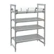 Cambro CPR1448151 Camshelving Premium Full Shelf Rail Kit 14"W x 48"L x 4-1/4"H Soft Gray Polypropylene 1 image