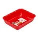 Cambro DC10404 - 4.9 Qt Crock, 13-3/16" x 10-7/16" Red SAN, Break/Chip Resistant, NSF 1 image