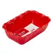 Cambro DC5404 - 2.2 Qt Rect Deli Crock, 10-5/16" x 6-13/16" Red SAN, NSF, Impact/Chip Resistant 1 image