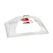 Cambro DD1220SCW135 Dome Cover 21-7/8" W x 14-3/4" D x 8" H Fits 12" x 20" Tray Side-Cut Handles 1 image