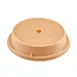 Cambro MDCPC9CW133 Low-Profile Beige Plate Cover 9-1/8" Dia 2" H Stackable NSF Fits 210°F Carts 1 image