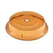 Cambro MDCPC9CW153 Amber Poly Plate Cover, Low‑Prof, 9‑1/8" Dia, 2" H, Fits 210°F Carts – Made in USA 1 image