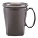 Cambro MDSHM8485 Harbor Mug, 8 oz, 4½" Dia x 4" H, Gray Polypropylene, Smoked Metal Finish 1 image