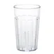 Cambro NT10152 - 10 oz Clear Fluted SAN Plastic Tumbler, 2‑13/16" Diameter, Dishwasher Safe 1 image