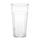 Cambro NT16152 Newport Tumbler, 16.4 Oz Clear Fluted SAN Plastic, 3-1/4" Top, Dishwasher Safe 1 image