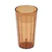 Cambro NT20153 Newport Tumbler, 22 oz Amber Fluted SAN Plastic, 3-7/16" Top Dia, Dishwasher Safe 1 image