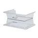 Cambro RD1826CWH135 Poly Hinged Cover 26.75x18.75x5.13 in Fits 18x26 in Tray Chrome Handles 2 image