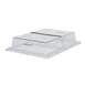 Cambro RD1826CWH135 Poly Hinged Cover 26.75x18.75x5.13 in Fits 18x26 in Tray Chrome Handles 1 image