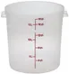 Cambro RFS18PP190 Round 18-Quart Container, 14-7/8" Dia x 12" H, Translucent Polypropylene 1 image