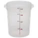 Cambro RFS4PP190 Round 4-Quart Container, 8-3/16" Dia x 8-9/16" H, Polypropylene, NSF – No Lid 1 image