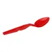 Cambro SPO11CW404 Deli Serving Spoon, 11" Red Plastic, Notched Back & Hanging Hole, NSF 1 image