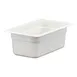 Cambro 44CW148 1/4‑Size 2.7 qt Food Pan, 4" Deep Polycarbonate, White, NSF 1 image