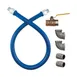 Dormont CAN16100BPV36BXFT 36" Blue Hose Food Truck Gas Connector Kit w/ Two Elbows, 1" Dia 1 image