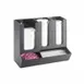 Cal-Mil 1013 Cup & Lid Organizer, 13.5"W x 7.25"D x 11.5"H, Black Plastic, 5‑Section, Counter/Wall 1 image