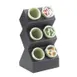 Cal-Mil 1016-6 3-Tier Utensil Holder Display, 11x8x20, 6 Compartments, ABS Plastic, Black 1 image