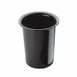 Cal-Mil 1017-13 Black Melamine Cutlery Cylinder, 5-1/2" H, 4-1/2" Dia., BPA Free Utensil Holder 1 image