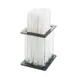 Cal-Mil 1228-4 Straw Dispenser, Square Faux Glass Body, Black Acrylic Top & Bottom, Plastic Housing 1 image