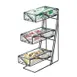 Cal-Mil 1235-13-43 Condiment/Flatware Display, 5.25"W X 14"D X 18"H, 3-Tier, Removable Acrylic Bins 1 image
